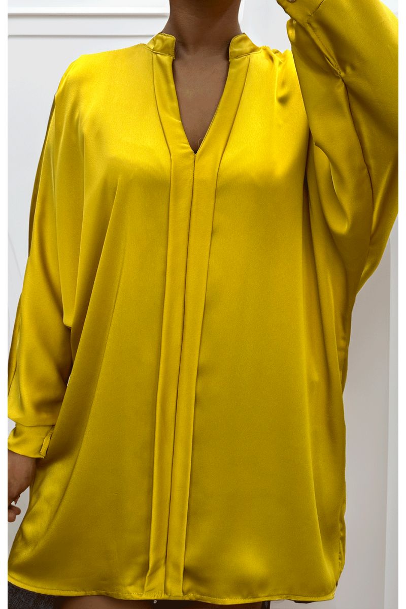 Robe tunique moutarde - 1