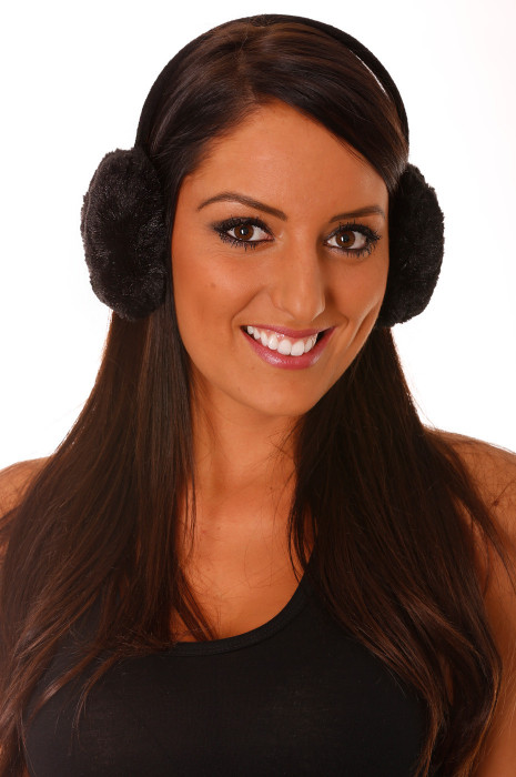Black Fleece Style Earmuffs. - 3