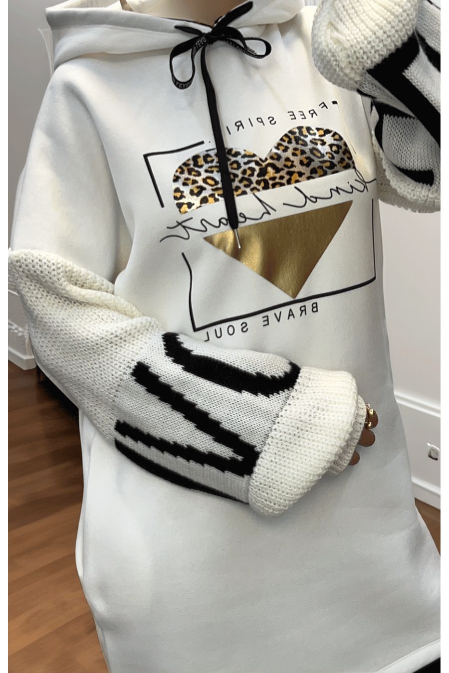 Robe-tunique Capuche Custo - Taille 36/S - Multicolore - Longueur Genou - Occasion Très Bon état