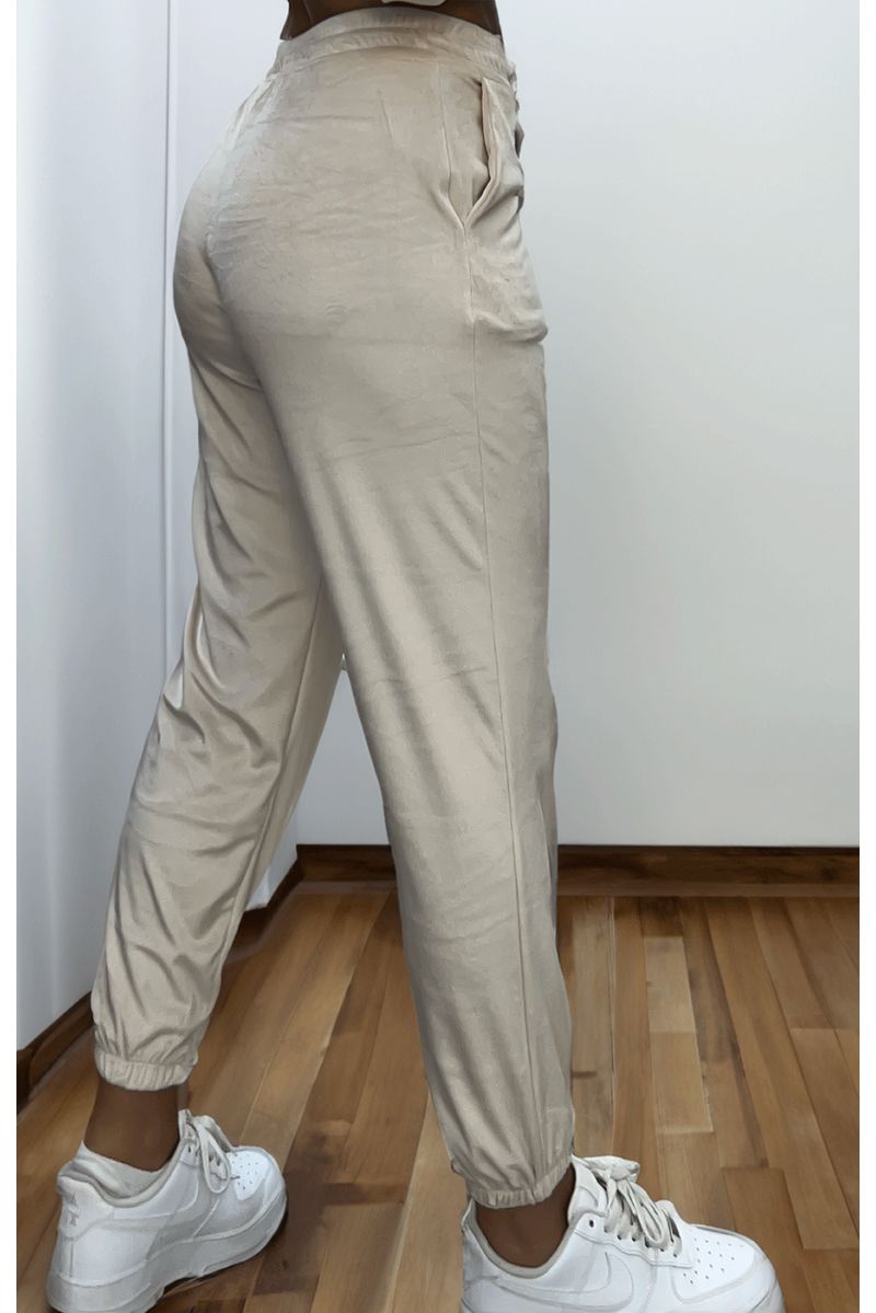 Ensemble tunique et pantalon beige - 4