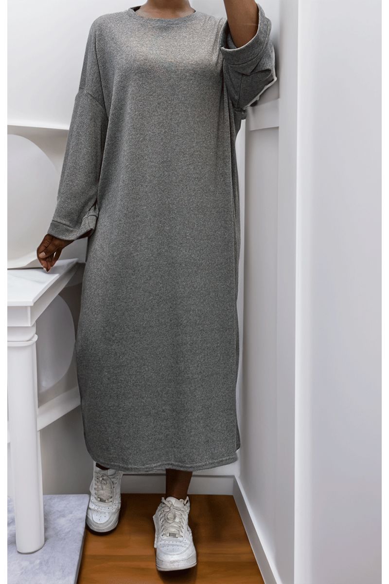 Simple gray dress - 2