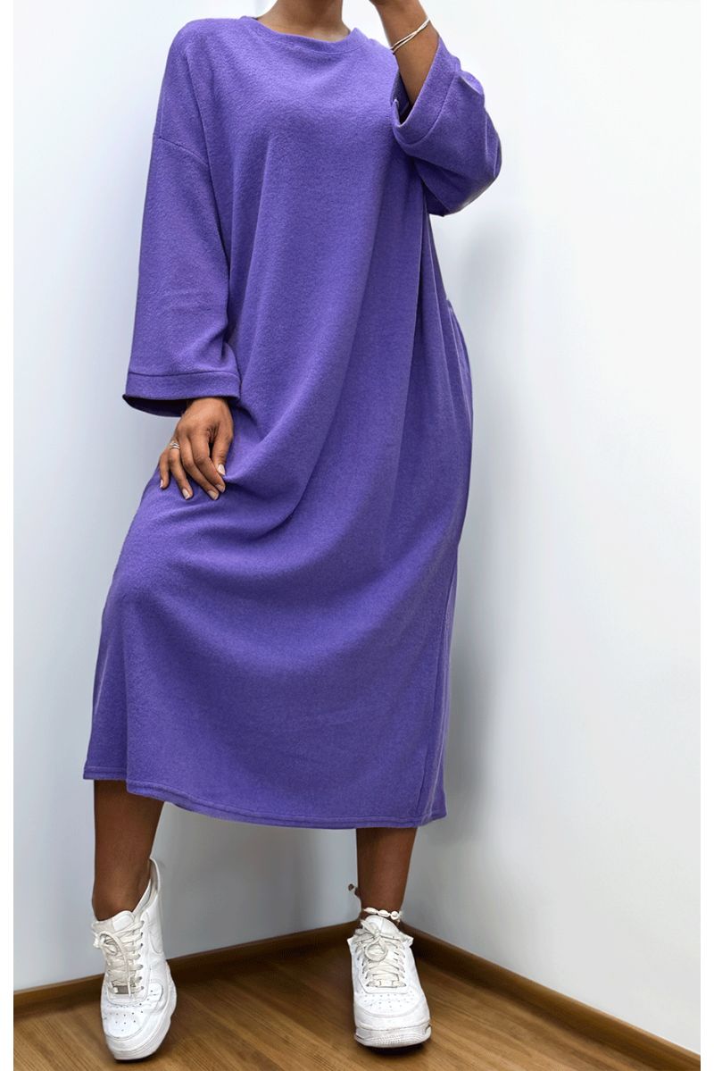 Robe simple lilas - 3