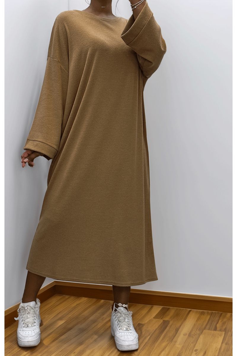 Simple camel dress - 1