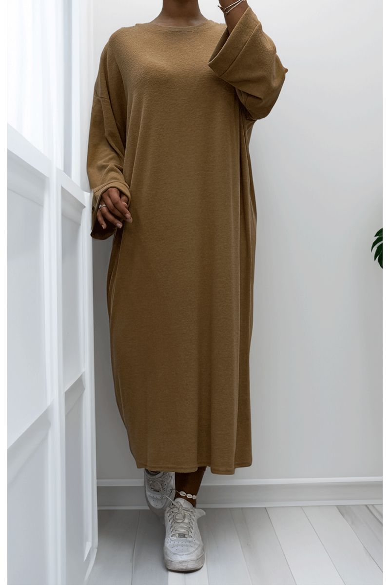 Simple camel dress - 2
