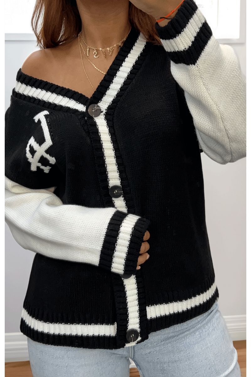 Zwart vest met LA-print - 2