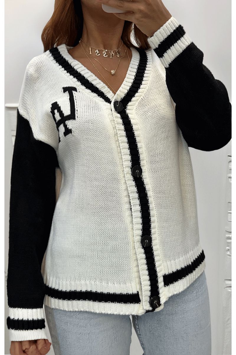 Wit vest met LA-print - 1