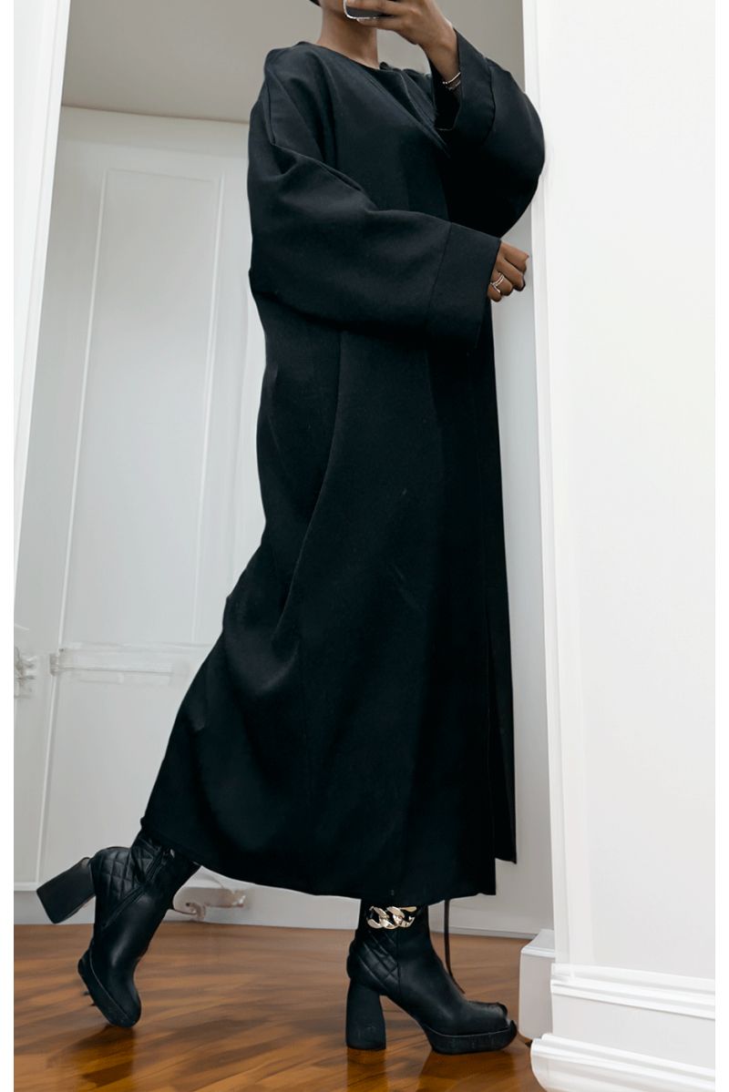 Long black vest with long sleeves - 3