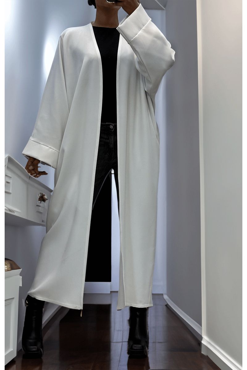 Long white vest with long sleeves - 1