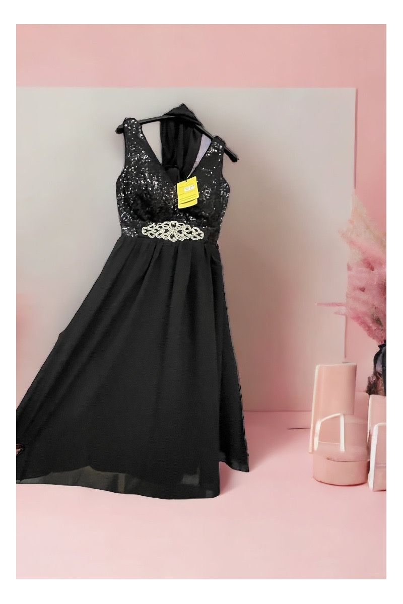 Black tunic dress with hood - 5