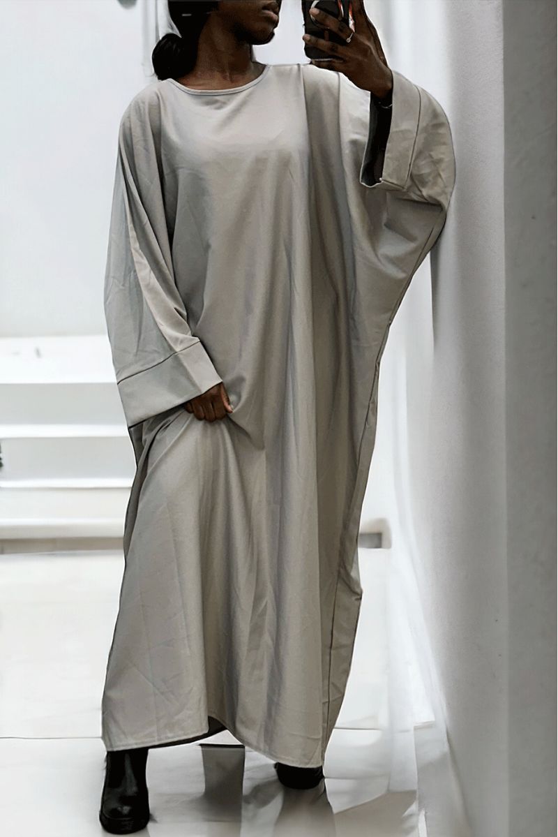 Gray abaya over size (36-52) kimono cut - 1