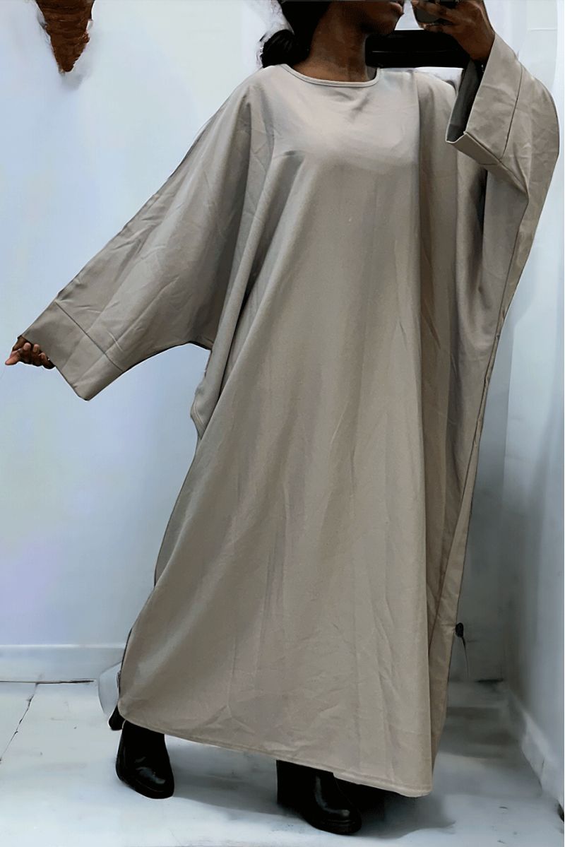Grijze abaya over maat (36-52) kimono-snit - 2