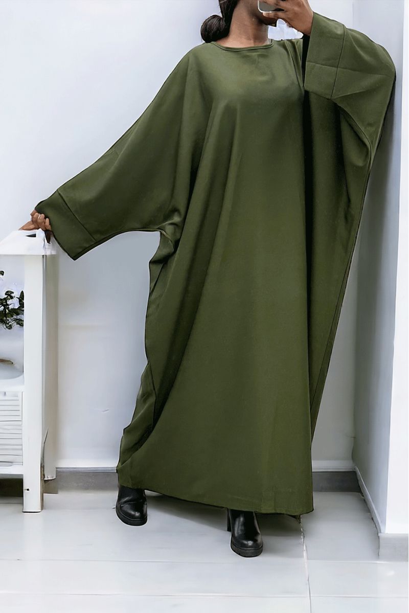 Khaki abaya over size (36-52) kimono cut - 2