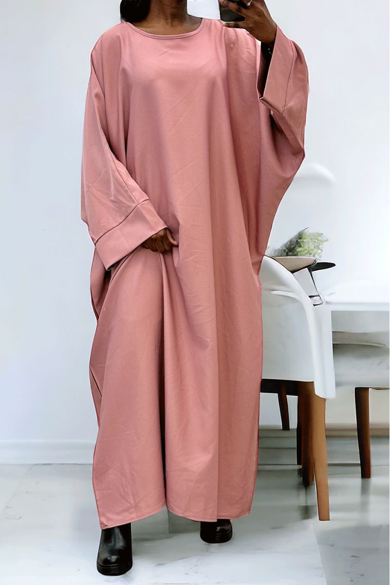 Pink abaya over size (36-52) kimono cut - 2
