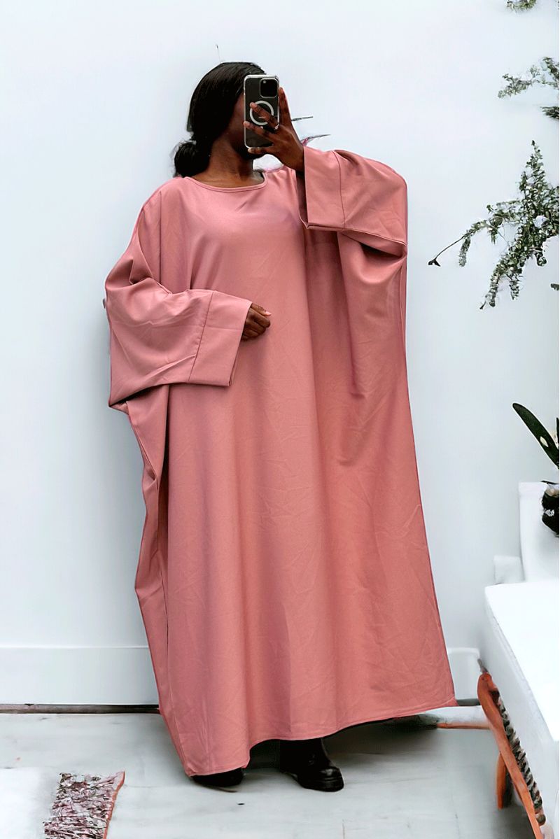 Pink abaya over size (36-52) kimono cut - 3