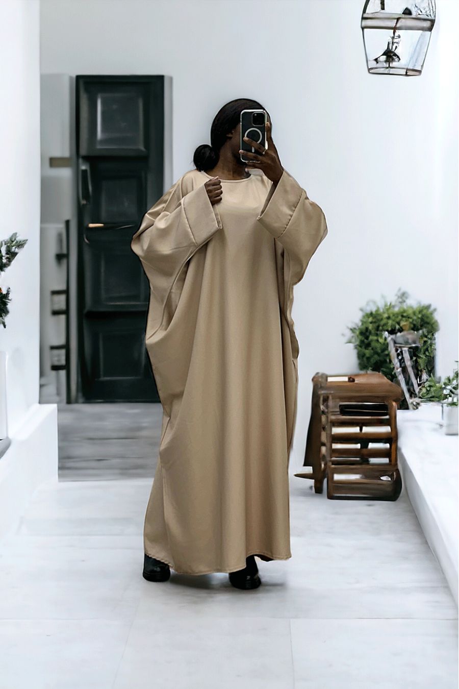 Abaya camel over size (36-52) kimono cut - 3