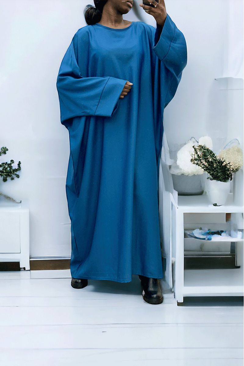 Blue abaya over size (36-52) kimono cut - 3