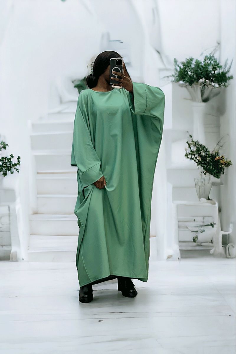 Abaya vert d'eau over size (36-52) coupe kimono - 3