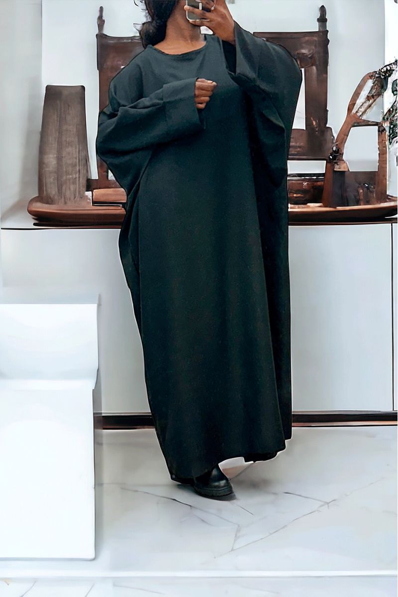 Abaya noire très ample (36-52) coupe kimono - 3
