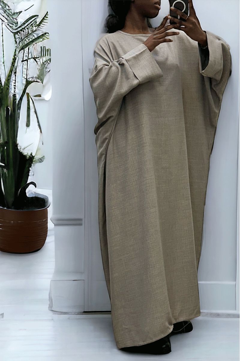 Abaya grise très ample (36-52) coupe kimono - 2