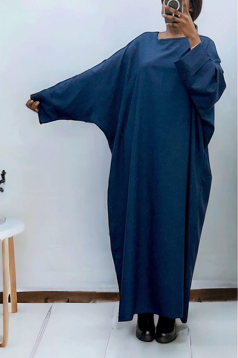 Very loose navy abaya (36-52) kimono cut - 1
