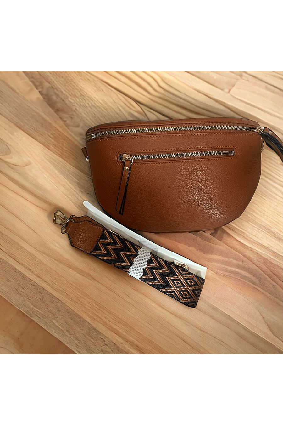 Camel fanny pack with large shoulder strap - 1