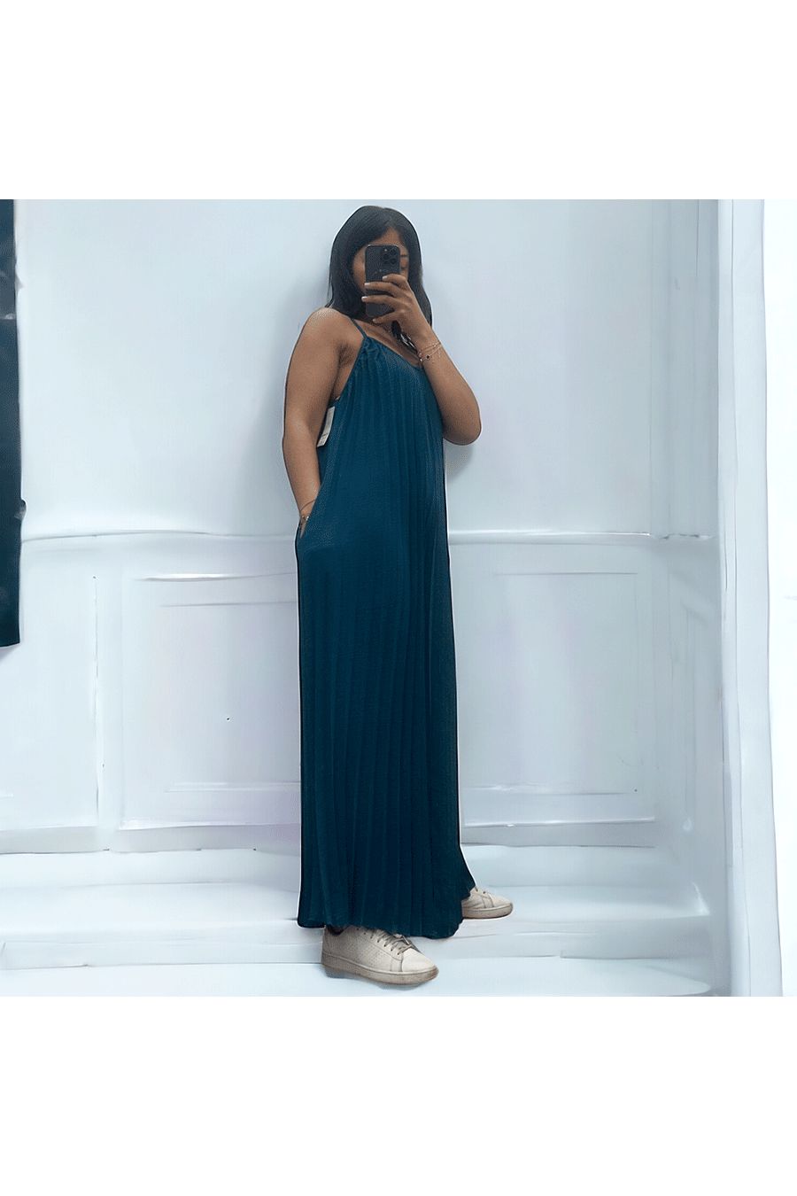 Pleated duck palazzo jumpsuit - 2