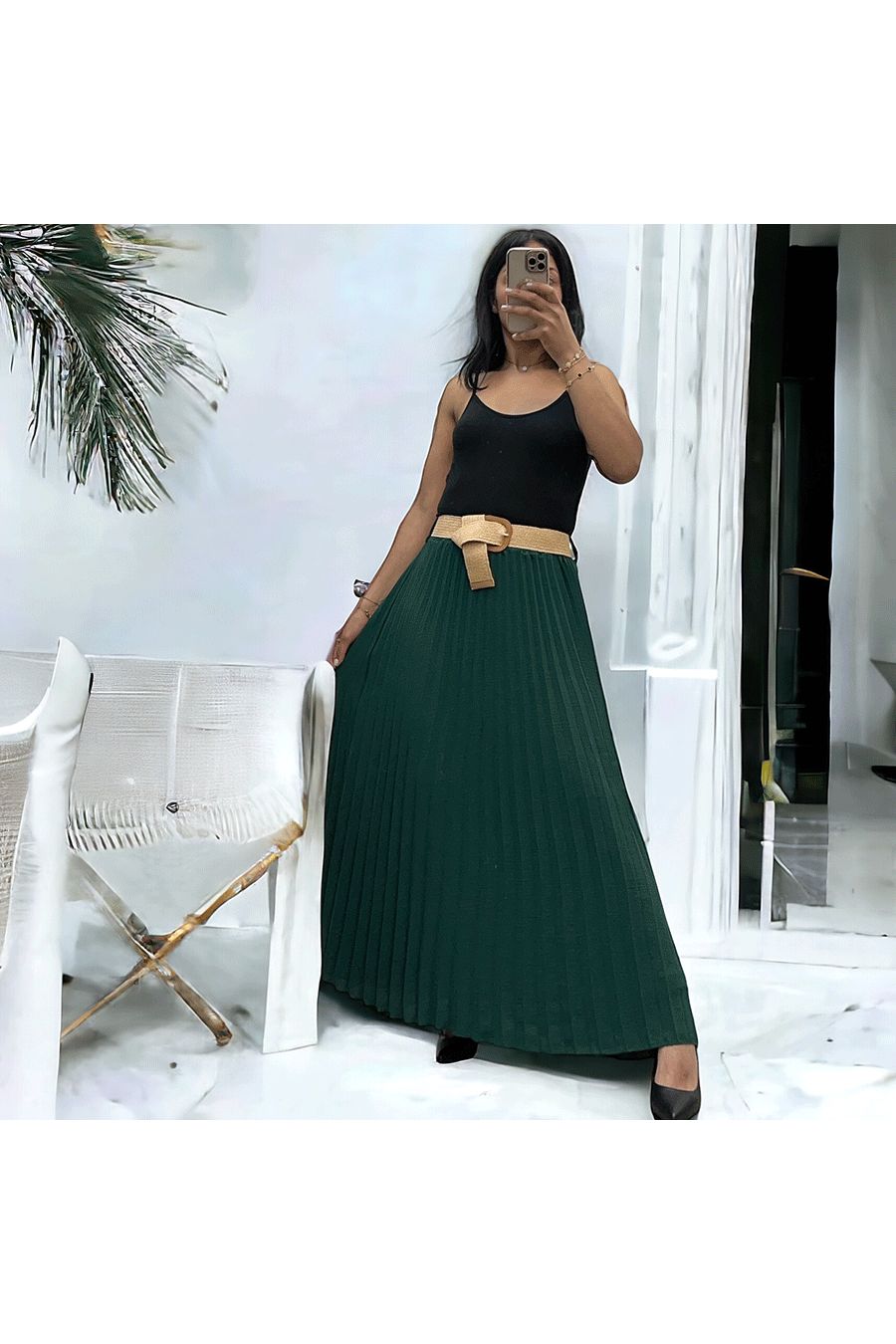 Green belt skirt best sale