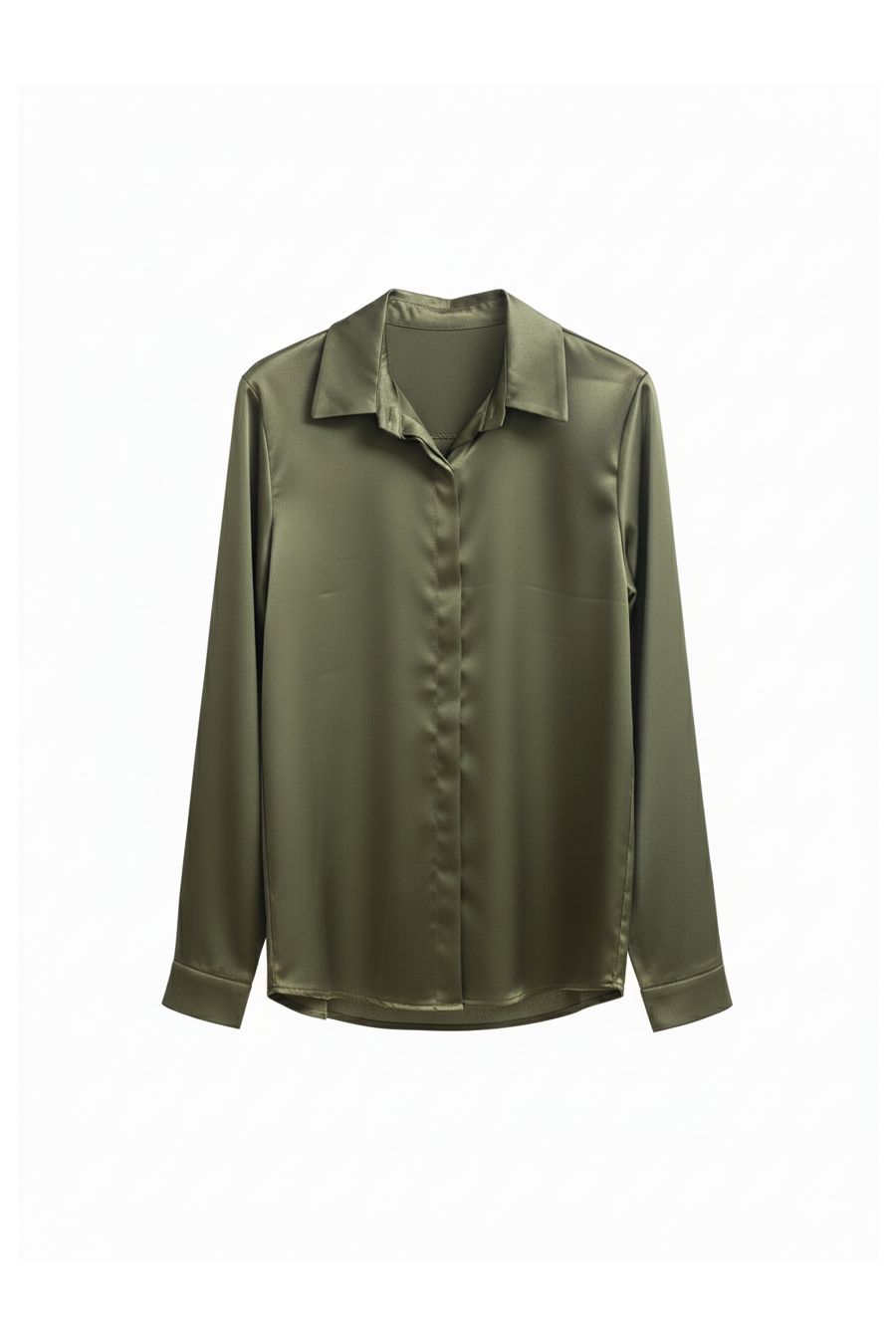 Chemise Fluide Satinée verte – Élégance & Confort - 2