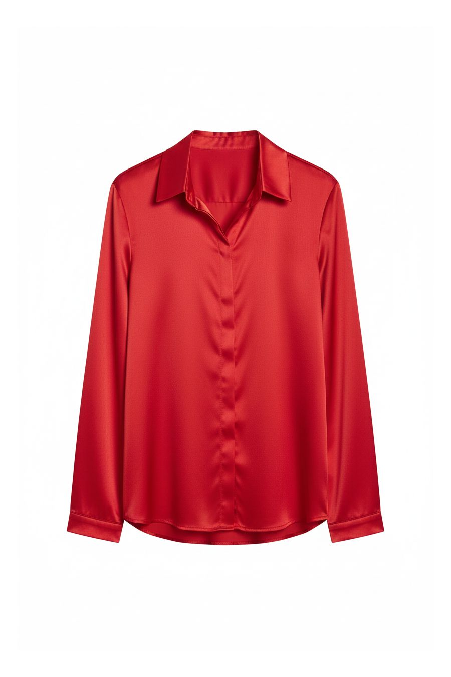 Chemise Fluide Satinée rouge – Élégance & Confort - 3