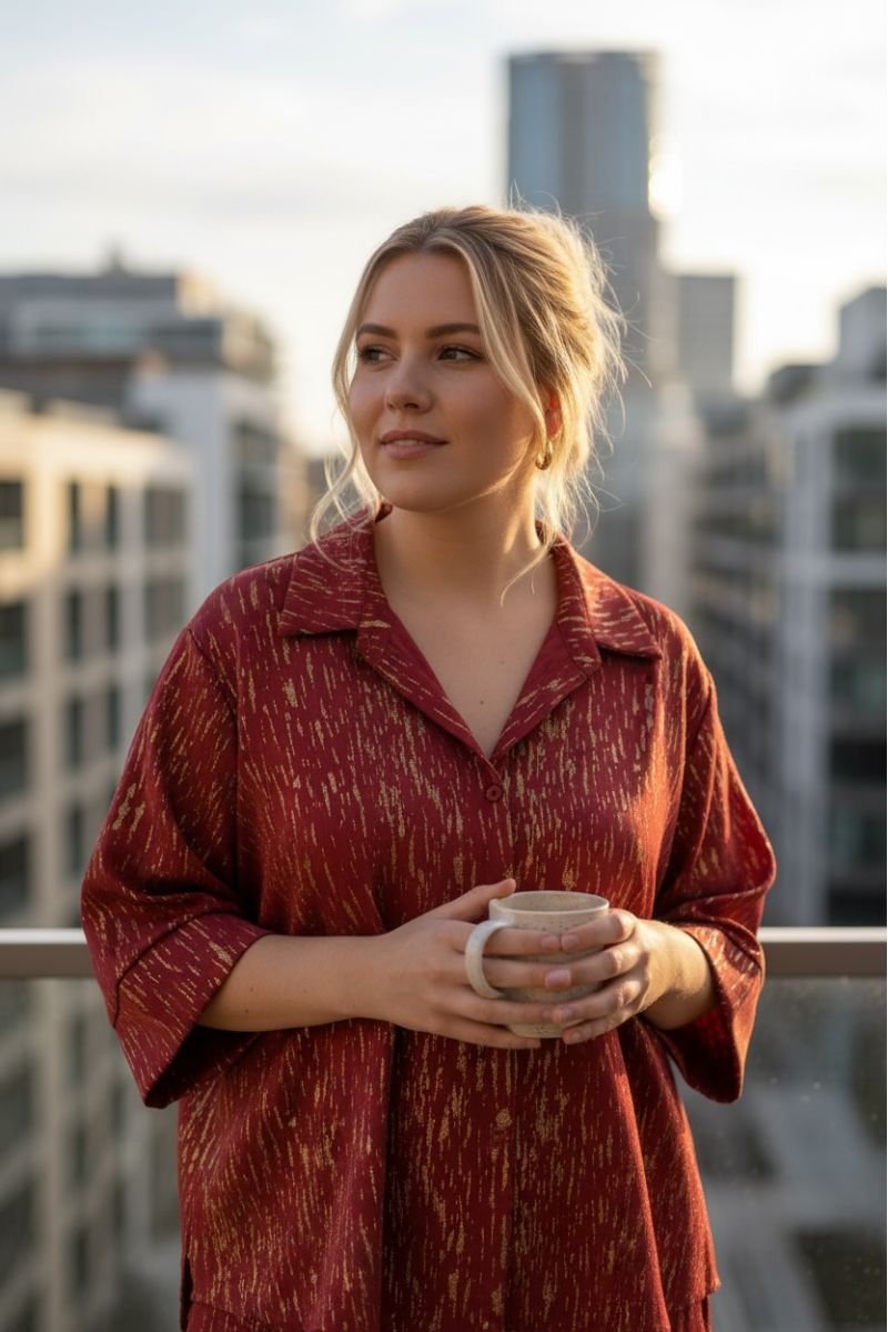 Chemise Fluide Rouge Passion – L'Éclat Absolu - 2