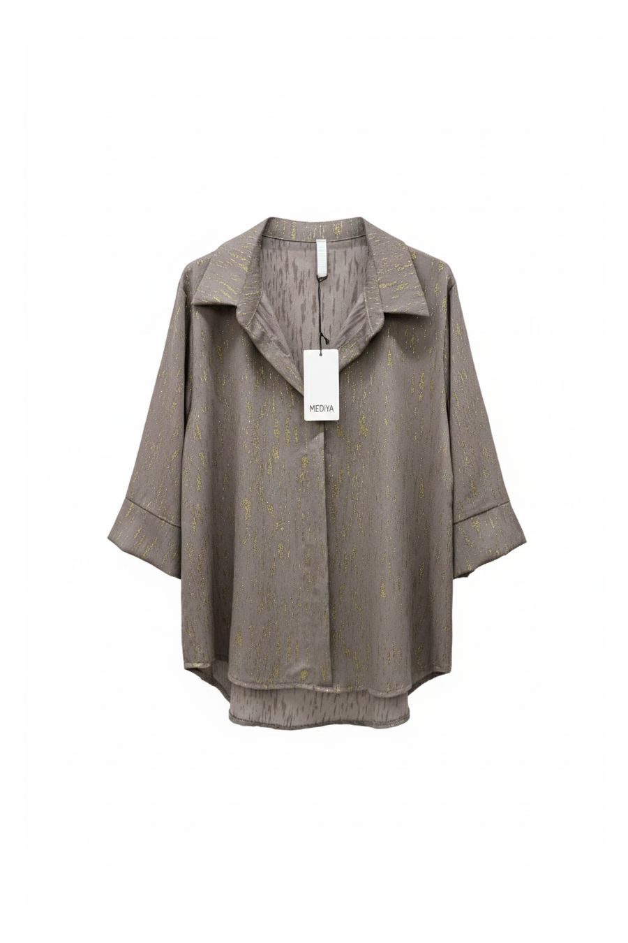 Chemise Fluide gris – Douceur & Éclat - 2