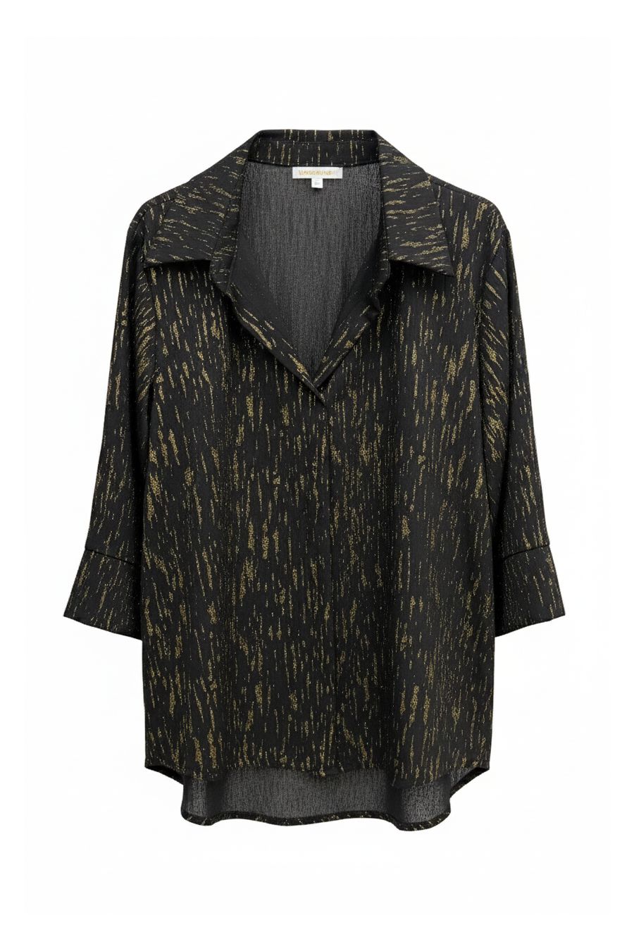 Chemise Fluide aux Éclats Dorés – Chic & Facile à Vivre - 2