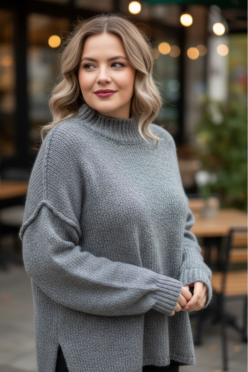 copy of  copy of  copy of  Black knit tunic with accessories - 1