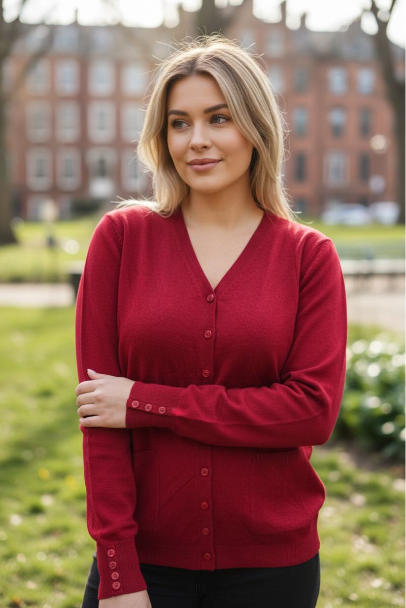 copy of  copy of  copy of  Long burgundy cardigan with long sleeves - 1