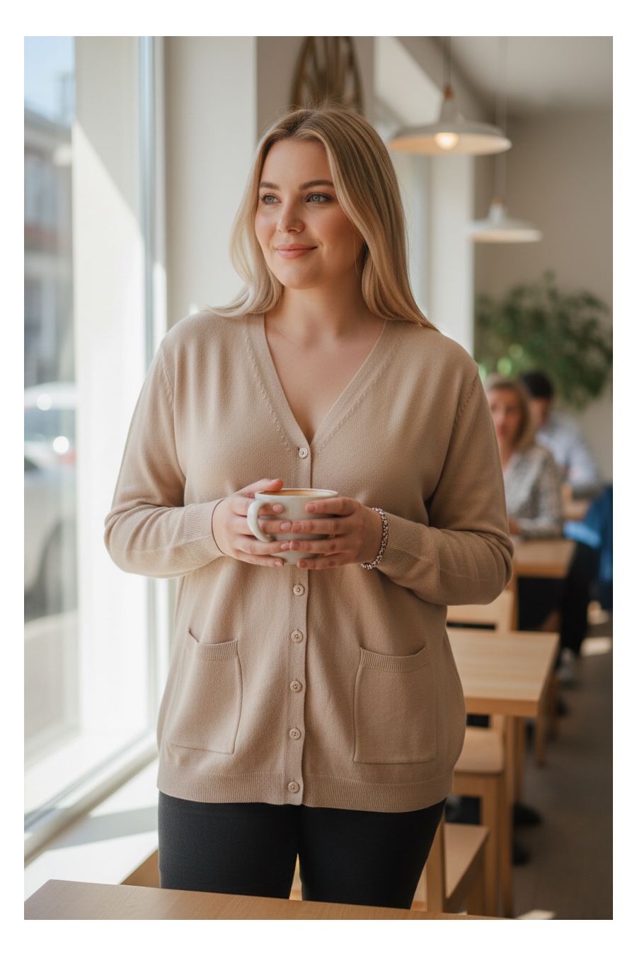 copy of  copy of  copy of  Long burgundy cardigan with long sleeves - 1