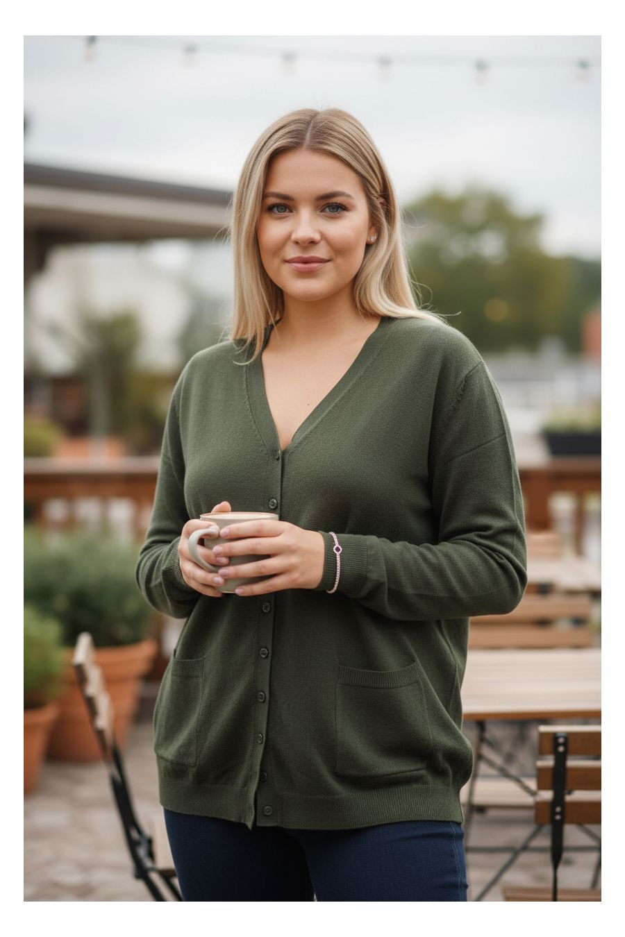 copy of  copy of  Long burgundy cardigan with long sleeves - 1