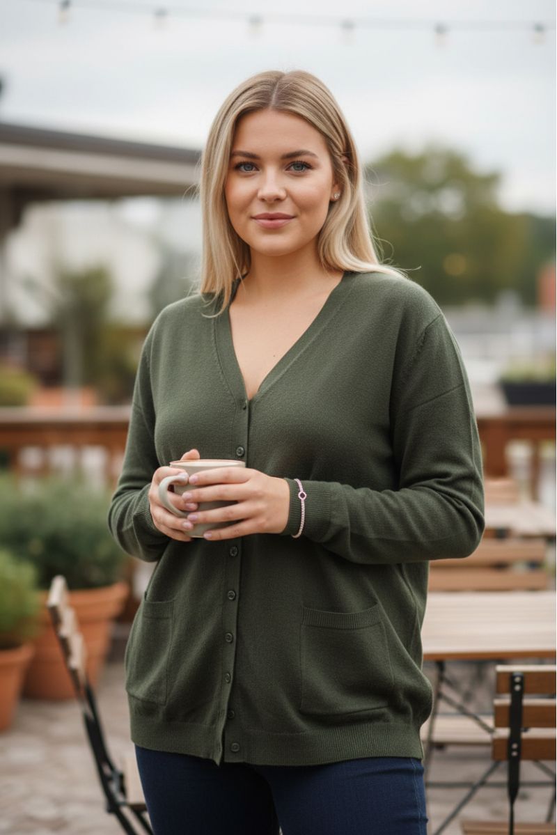 copy of  copy of  Long burgundy cardigan with long sleeves - 1