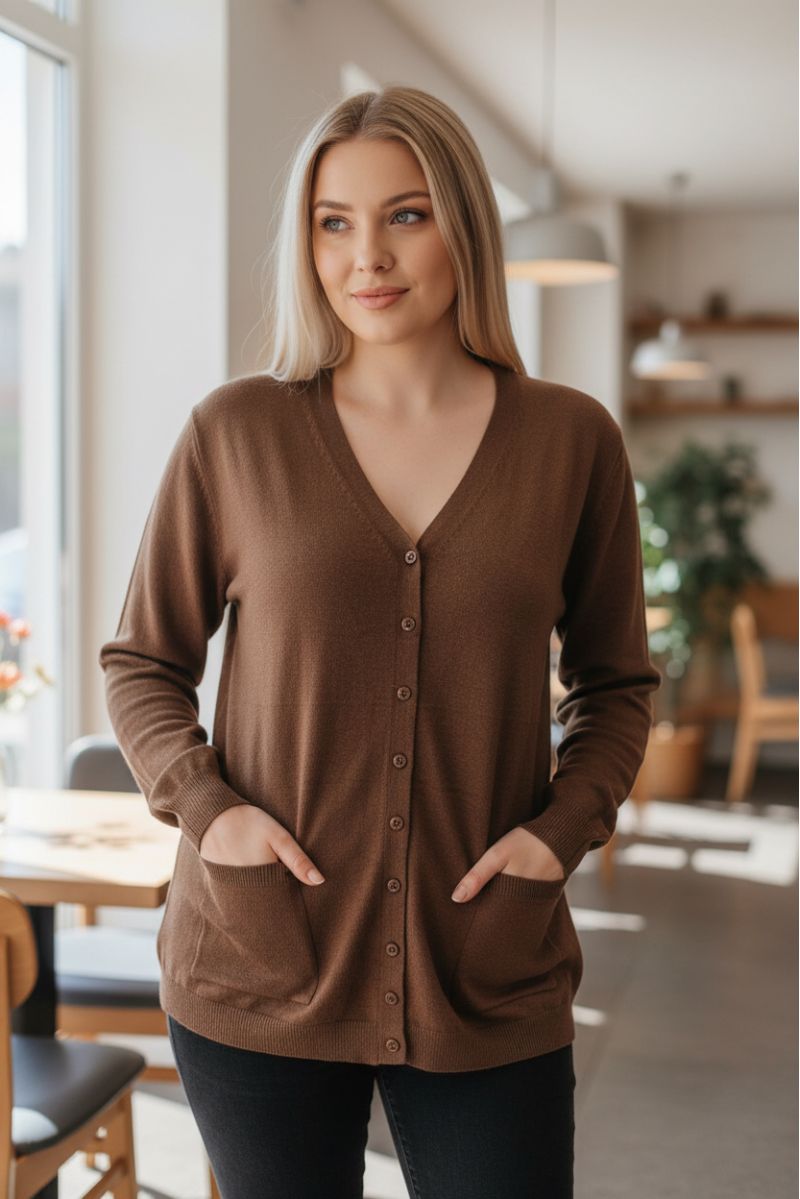 copy of  copy of  copy of  Lang bordeaux vest met lange mouwen - 1