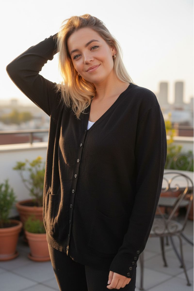 copy of  copy of  copy of  copy of  Long burgundy cardigan with long sleeves - 1