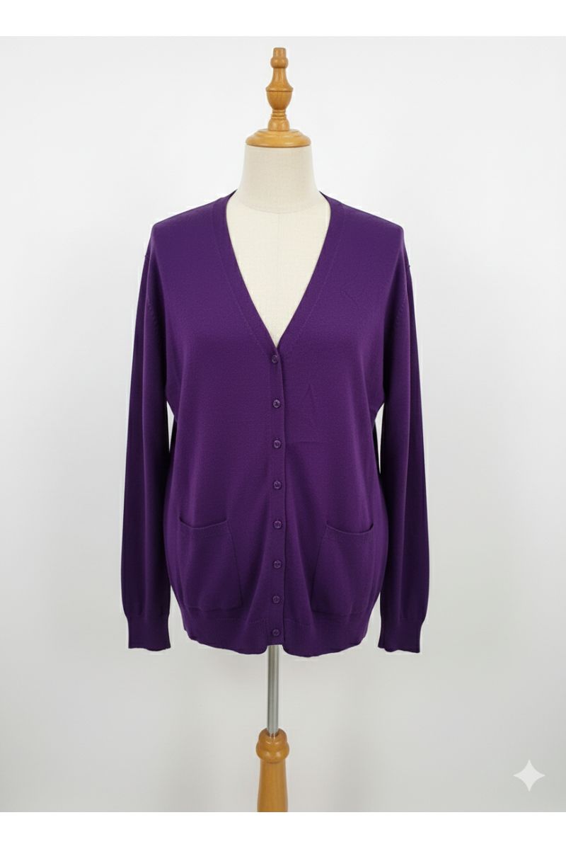 copy of  copy of  copy of  Long burgundy cardigan with long sleeves - 2