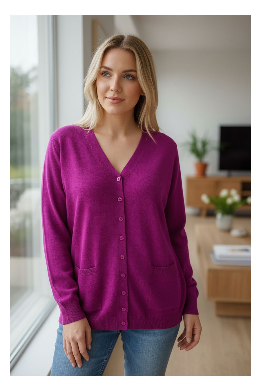 copy of  copy of  copy of  copy of  Lang bordeaux vest met lange mouwen - 1