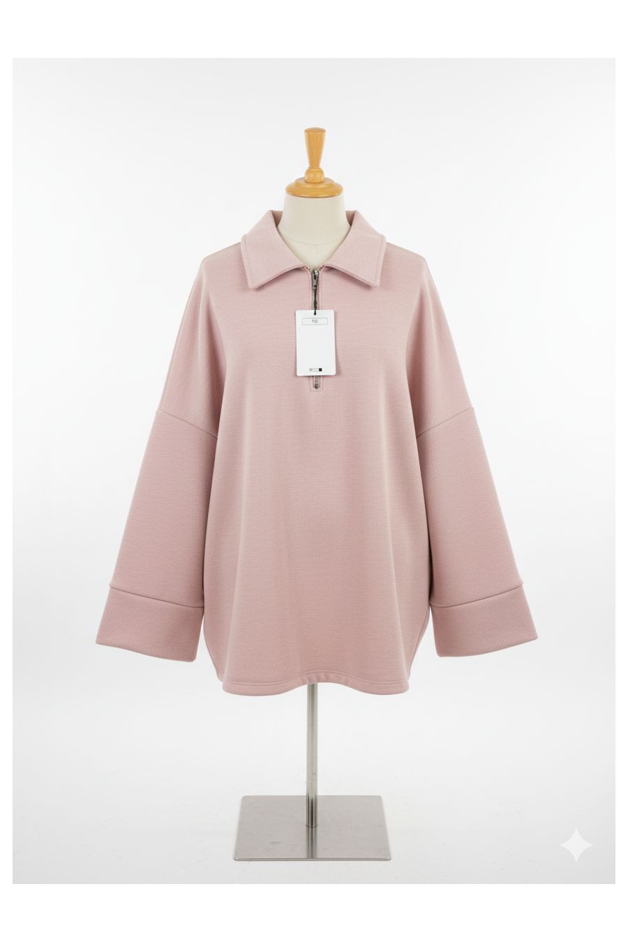 Sweat Oversize à Col Zippé – Douceur & Style Italien