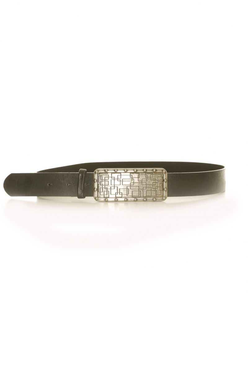 Black belt with rectangle buckle - CE 573 - 1