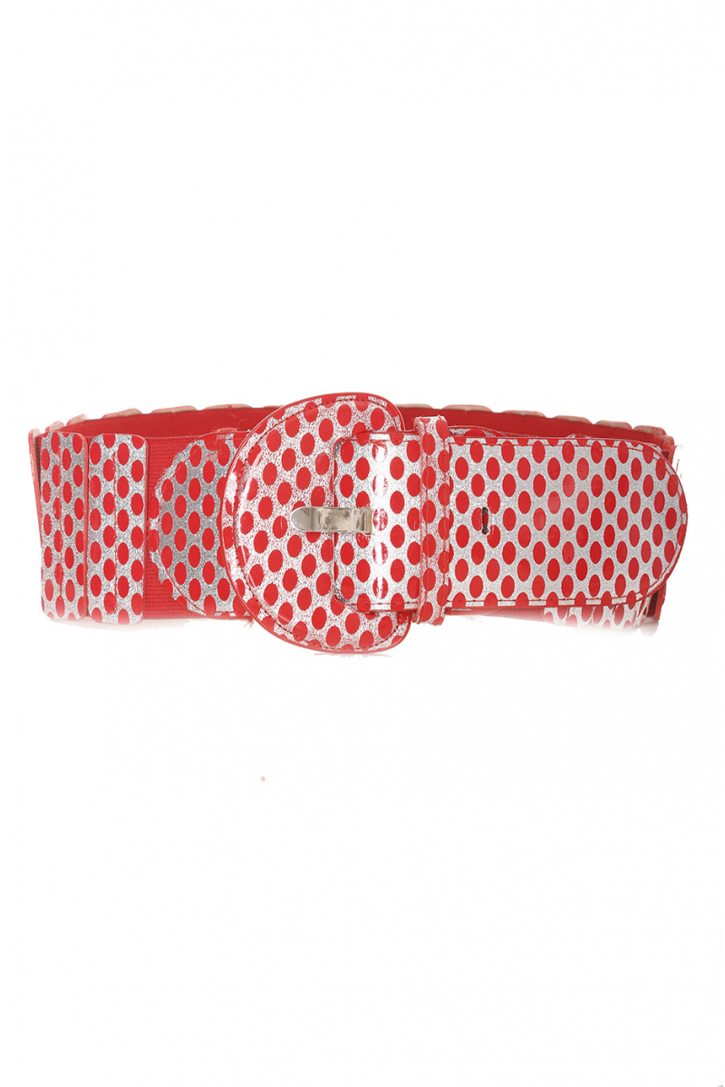 Red elastic waistband with print - BG - P045 - 1