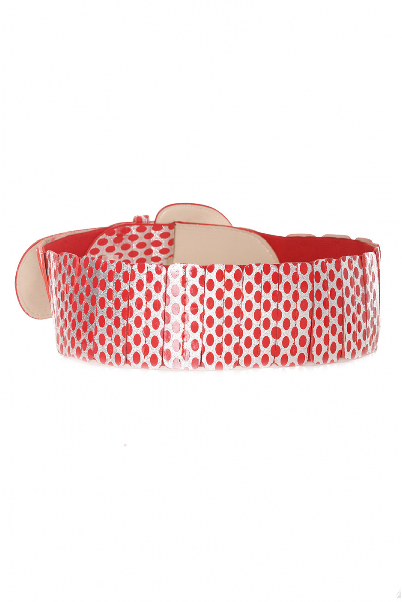 Red elastic waistband with print - BG - P045 - 2