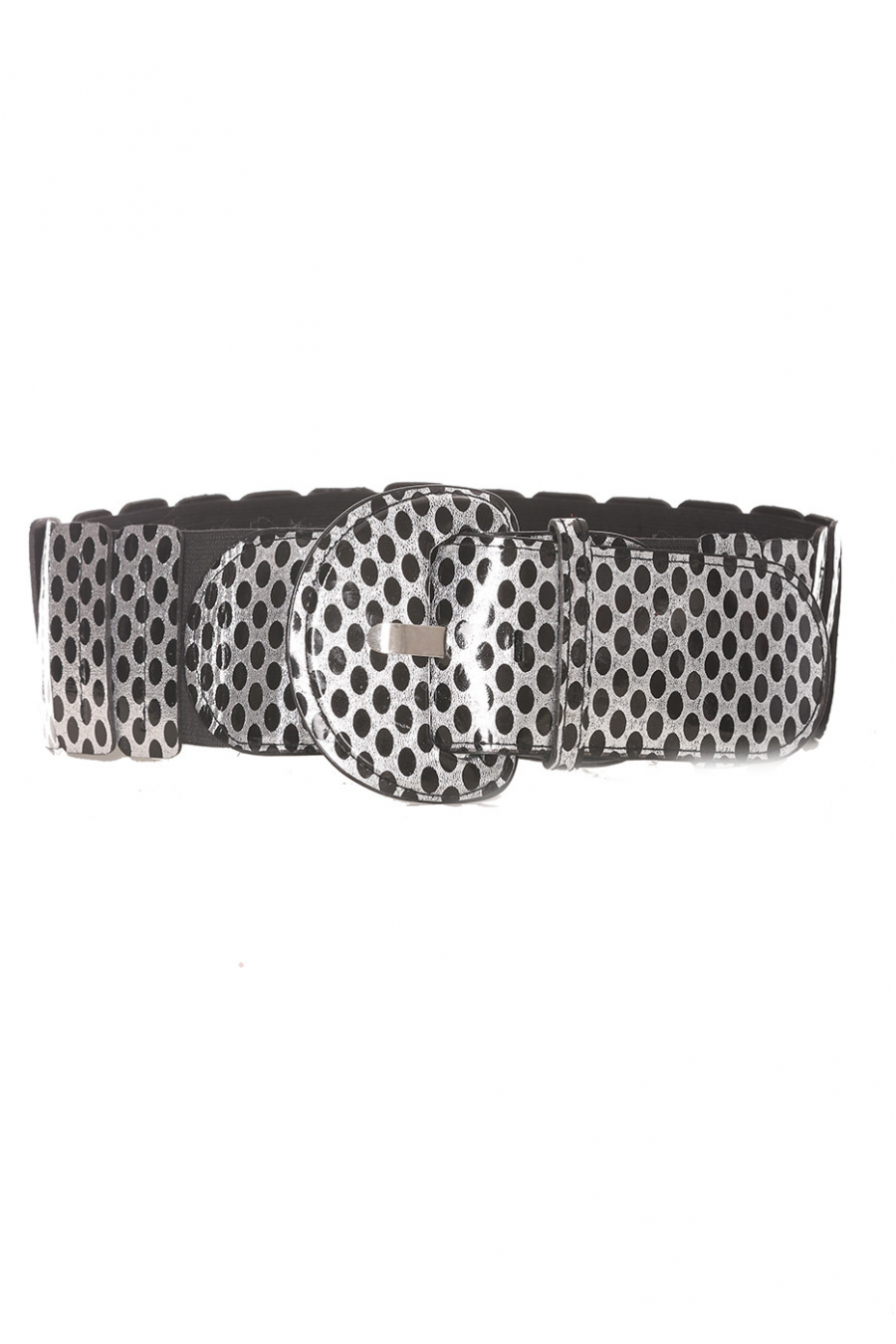 Zwarte elastische tailleband met print - BG - P045 - 1