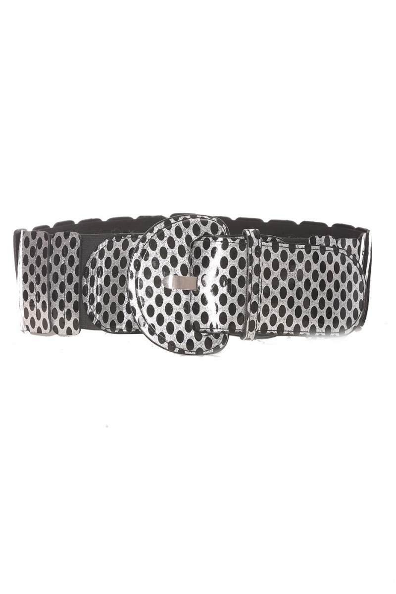 Black elastic waistband with print - BG - P045 - 1