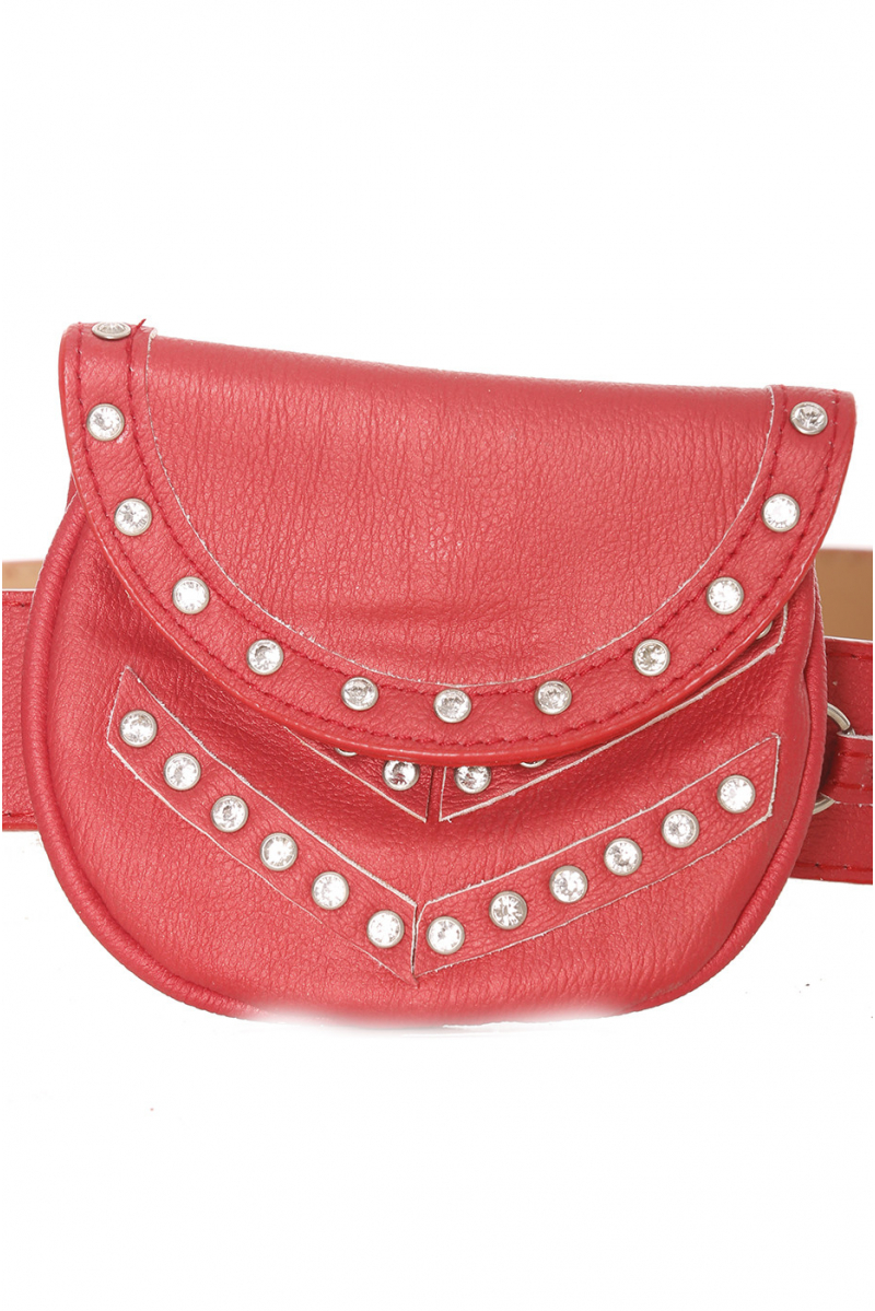 Red belt with pouch - LDF9019 - 7