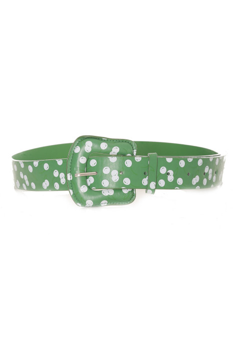 Groene riem met kersenprint - BG-P010 - 3