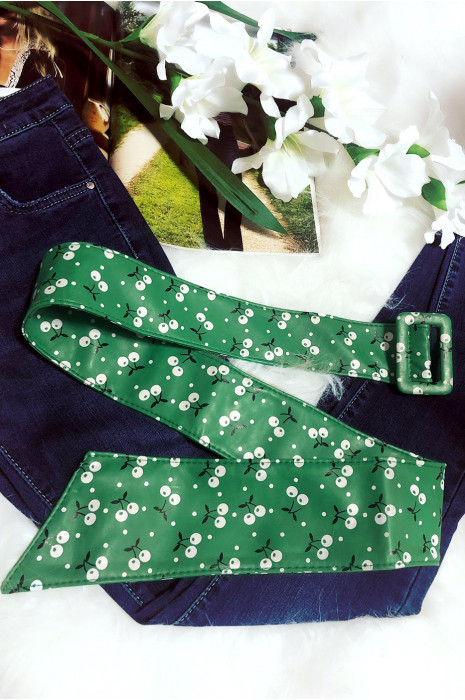 Pretty summer green belt with little white cherry - 1
